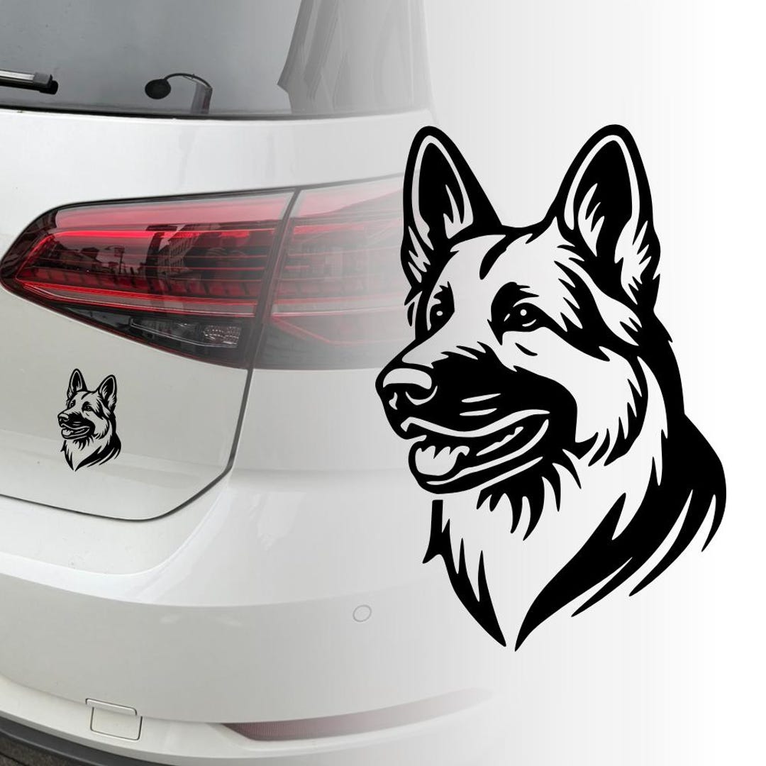 Gsd Sticker Car Sticker | German Shepherd | Portrait | Car Sticker | Various Colors ...