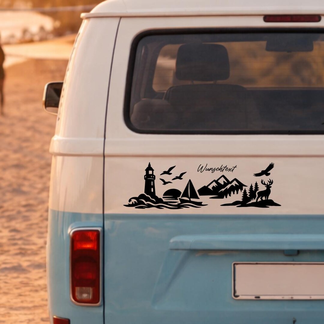 Car Stickers | Mountains, Lighthouse, Boat, Nature Stickers | Custom ...