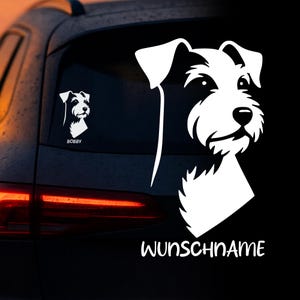 Adesivo per auto | Parson Russell Terrier | Nome personalizzato | Ritratto | Nome personalizzato | Adesivo per auto | Vari colori e dimensioni 513