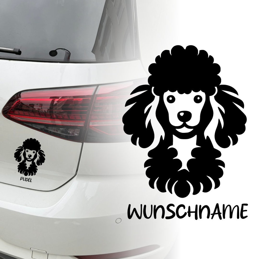 Car Sticker | Poodle | Custom Name | Personalized | Dog | Car Sticker ...