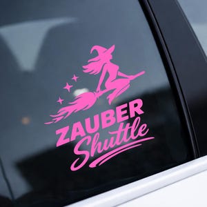 Auto Aufkleber | Hexe | Zauber Shuttle | Besen | Car Sticker | Verschiedene Größen / Farben | Sticker 1042