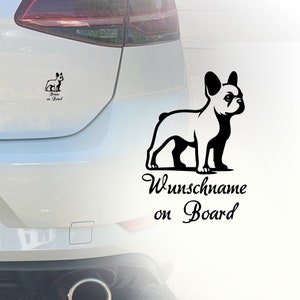 Französische Bulldogge Peeking Auto Aufkleber, Frenchie Dog Sticker -   Österreich