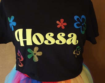 Hossa - T-Shirt schwarz -  Karneval Fasching Schlagermove 70er Siebziger