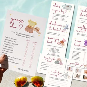 Coastal Bachelorette Party Games, Printable Bundle for Hen Party, Funny Bachelorette Games, Games for Adults, Hen Do Fun Bridal Shower Games