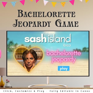 Island Bachelorette Party Jeopardy Game | Editable Canva Presentation |  Bachelorette Trivia Game | Margs & Matrimony  Bikinis and Martinis