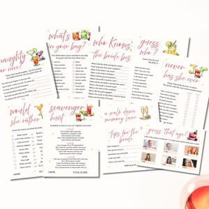 Bachelorette Party Games Bundle, Printable Bundle for Hen Party, Funny Bachelorette Games, Games for Adults, Hen Do Fun Bridal Shower Games