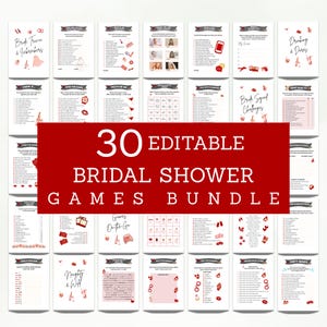 Bridal Shower Games Bundle, Modern Minimalist Bachelorette Party Games, Bachelorette Bundle, Printable Hen Party Games, Bridal Games, Canva