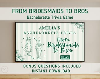 Bridesmaid to Bro Game, Gender Swap Bachelorette Game, Editable Canva Party Game, Fun Bridal Shower, Hen Party, Bach Weekend, Digital