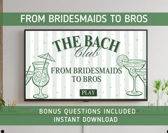Gender Swap Bridal Game, Bridesmaids to Bros Bachelorette Quiz , Editable Canva Hen Party Activity, The Bach Club, Instant Download