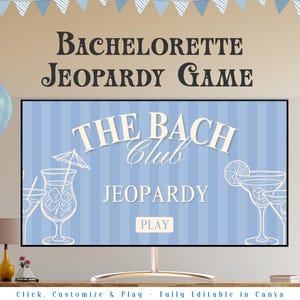 Bach Club Bachelorette Jeopardy Game Template Bachelorette Party Game Girls Trip Game Night Bachelorette Trivia Game Customizable Jeopardy