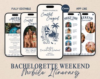 Bachelorette Party Itinerary Template Bach Club Travel Itinerary Girls Trip Digital Download, Digital Invitation, Hens Party Itinerary