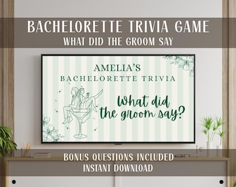 What did the groom say bachelorette trivia game, Bach Drinking Game for Hens Party, Margs and Matrimony, Guess who said it Game Power point