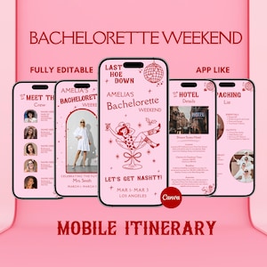 Last Rodeo Bachelorette Itinerary Template For Mobile, Digital Invitation, Weekend Itinerary, Nash Bash Bachelorette Weekend Invite