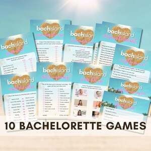 Island Bachelorette Party Games, Printable Bundle for Hen Party, Funny Bach Games, Games for Adults, Hen Do Fun Bridal Shower Games