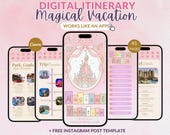 WDW Vacation Travel Digital Itinerary, Family Travel, Travel Agent Agency, Trip Itinerary, WDW Mobile Itinerary, Canva Travel Guide Proposal