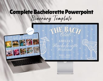 Bachelorette Powerpoint Itinerary Template, Bachelorette Weekend Planner, Bachelorette Digital Itinerary, Bachelorette Outfits Planner