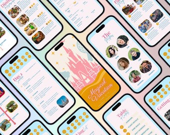 WDW Vacation Travel Digital Itinerary, Family Travel, Travel Agent Agency, Trip Itinerary, WDW Mobile Itinerary, Canva Travel Guide Proposal