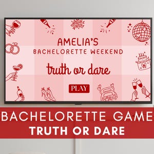 Retro Bachelorette Truth Or Dare Game | Editable Canva Presentation |  Bachelorette Trivia Game | Margs & Matrimony  Bikinis and Martinis