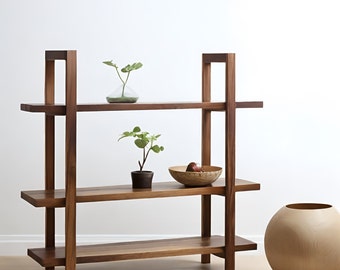 Wooden Shelving Unit - Bookshelf - 2 Sizes - 2 Colors - Bookshelves, Minimalist Shelving Unit, Sideboard, Plant Stand, Wooden Storage Unit