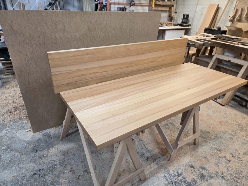 Customizable Solid Wood Floating Desk: Alcove Niche Table, Wall Mounted Table image 5