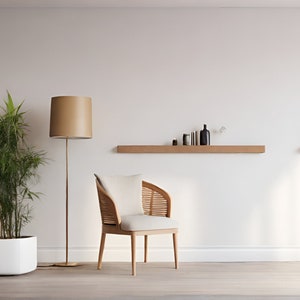 Wooden Floating Shelf, Custom Size Wooden Shelves with Brackets