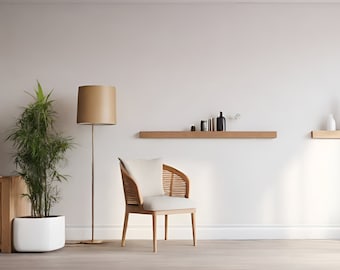Wooden Floating Shelf, Custom Size Wooden Shelves with Brackets