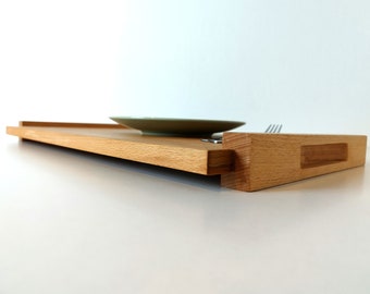 Double sided Wooden Tray, Serving tray with handles, Handcrafted Wooden Tray