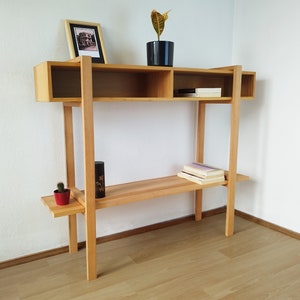 Custom Solid Wood Console Table: Mid-Century Modern Entryway Furniture