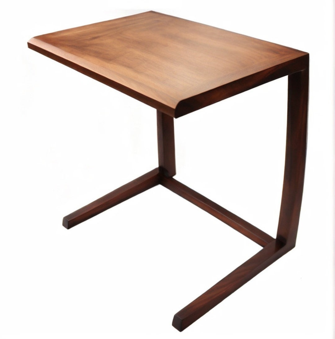 C Table Solid Wood Double, C Shaped Coffee Table, Wooden Side Table ...