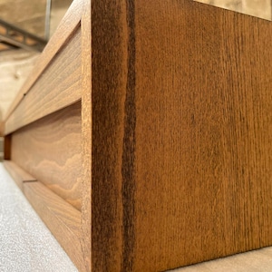 Custom Size Floating Solid Wood Tv Stand, Hardwoood Media Console, Wooden Slats Media Center image 8