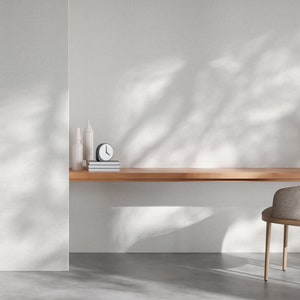 Customizable Solid Wood Floating Desk: Alcove Niche Table, Wall Mounted Table