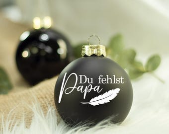 Weihnachtskugel personalisiert – Geschenk zur Erinnerung – Andenken Mama, Papa, Oma, Opa – Erinnerung an geliebten Menschen