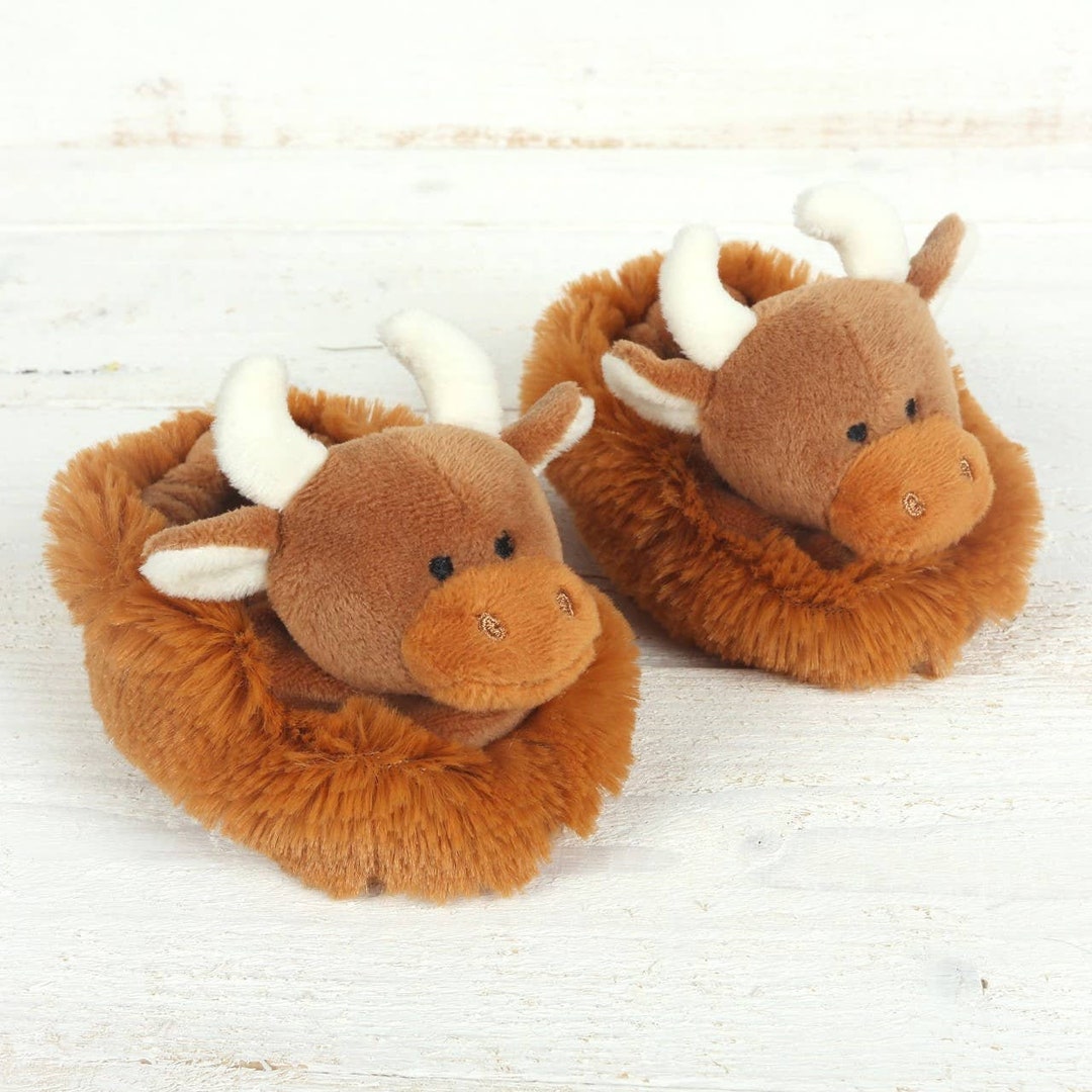 Highland Cow Slippers Etsy