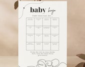 Babybingo Vorlage zum Ausdrucken auf DIN A4 - Deutsche Bingokarten für Babypartys - Partybingo als Babyshower Edition - Schlichte Tippkarten