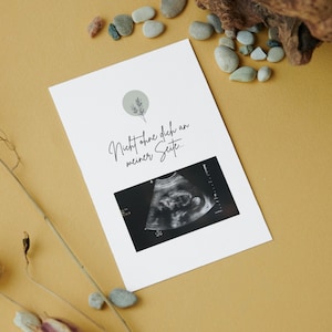 Annoncer une grossesse avec carte "Tu vas devenir marraine" - faire-part de bébé avec image échographique - bébé surprise pour petite amie
