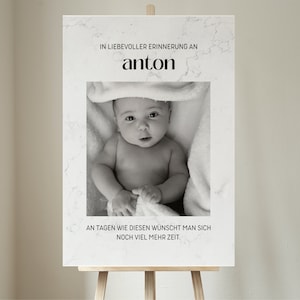 Foto in lutto per bambini e neonati - foto commemorativa per il funerale - decorazione in lutto da stampare - foto in lutto per il funerale DIN A4 - foto commemorativa