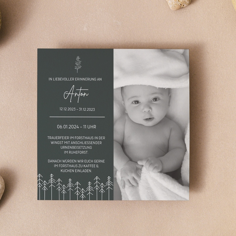 Funeral Invitation for Child & Baby Funeral Service Invitation Cards