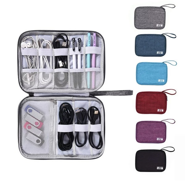 Portable Cable Storage Bag Technology Organizer Bag, Cable Organizer, Travel Electronics Accessories Bag, Laptop Charger Cable Storage Roll
