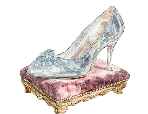 Glass Slipper PNG Clipart, 12x Cinderella Shoe Clip Art Set