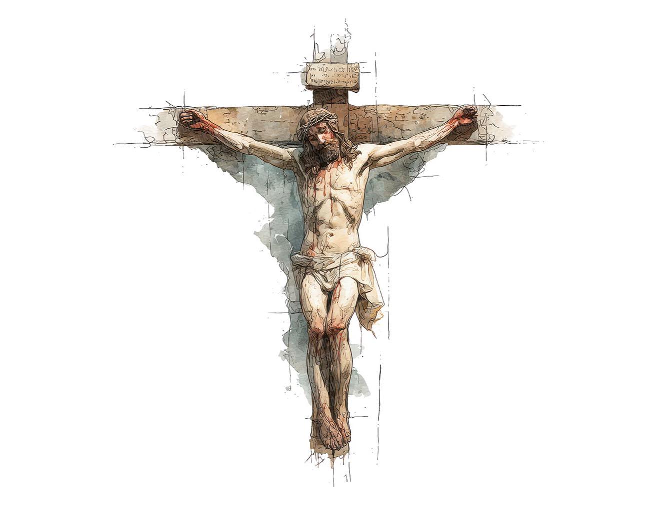 Jesus Cross PNG Clipart, 12 Crucifixion Clip Art Set, Printable ...