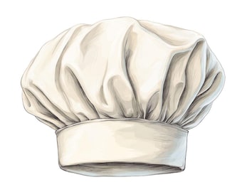 Chef Hat PNG Clipart, 12x Watercolor Kitchen Clip Art Set, Printable Cooking Hat Clip Art, JPG Digital Download, Transparent PNG