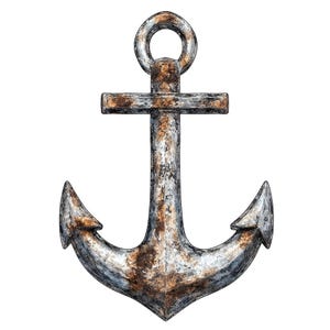 Ancre PNG Clipart, 12 x aquarelle clip art nautique, Art maritime imprimable, créations en papier, téléchargement numérique, lot de journaux indésirables