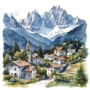 Swiss alps oil painting - Etsy 日本