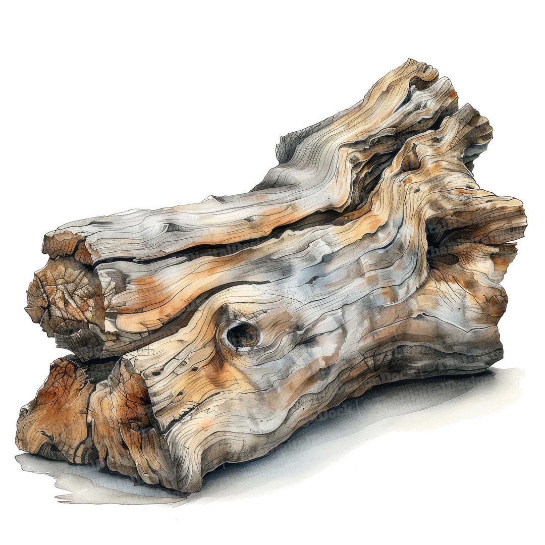 Driftwood Clipart, 12 Jpgs, Coastal Beach Decor Clipart, Printable ...