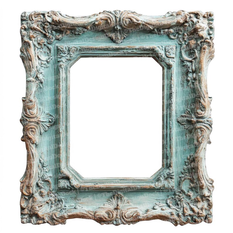 Vintage Picture Frame Clip Art, 12x Ornate Frame Clipart Set, Antique