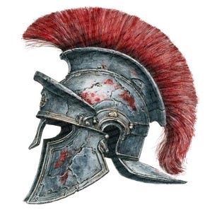 12x Watercolor Roman Helmet PNG Clipart, Warrior Helmet Clip Art Set, Printable Clip Art, Transparent PNG, Gladiator Ephemer