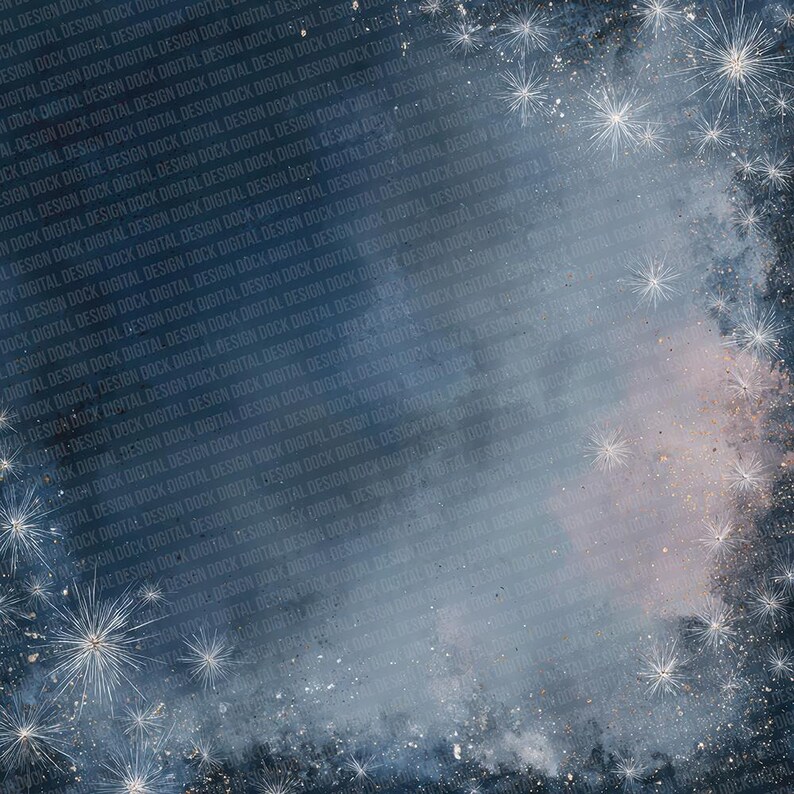 12 Starry Sky Digital Paper Pack Christmas Junk Journal Paper Celestial ...