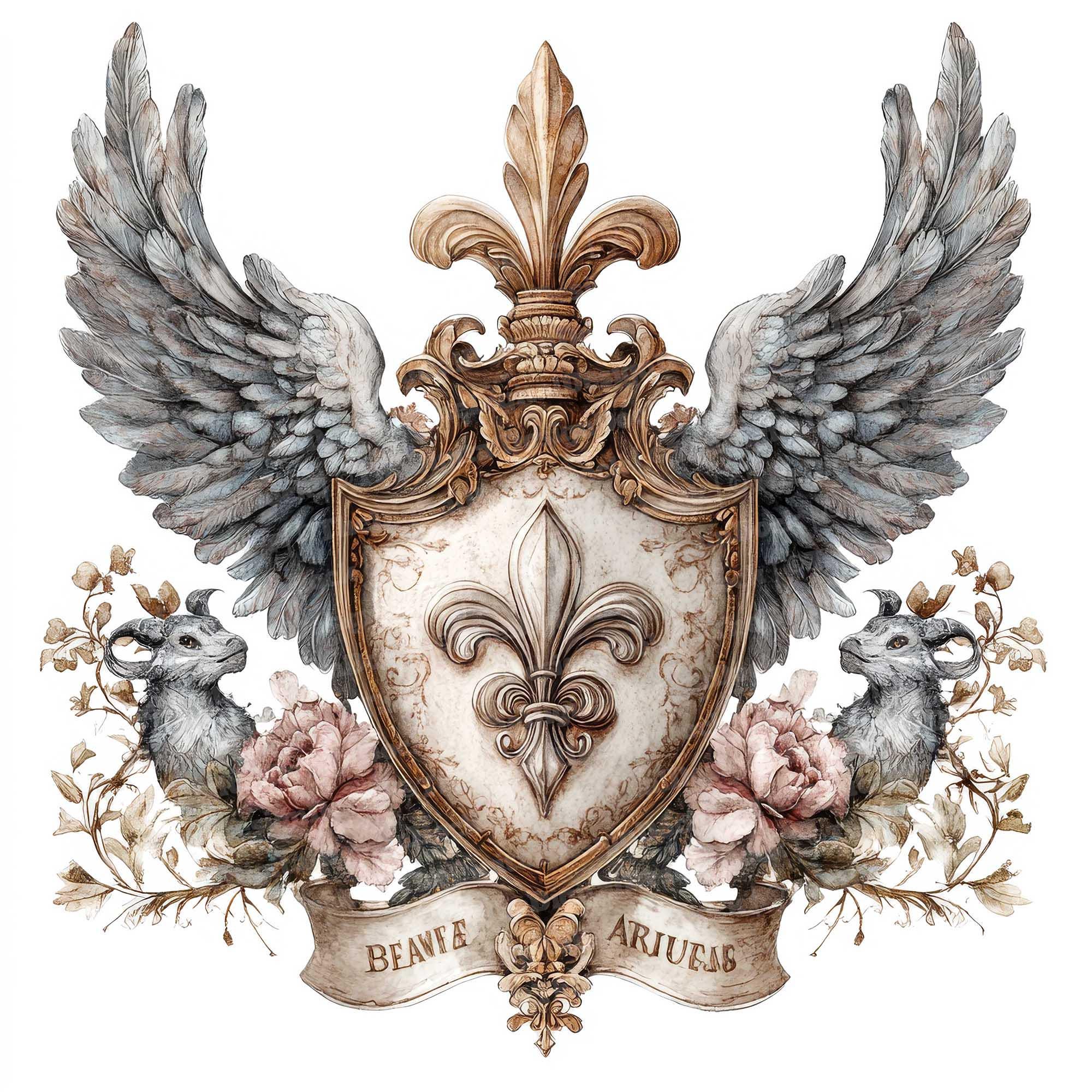 オーストリアアンティークエンジェルジャルディニエール金彩fleur-de-lis