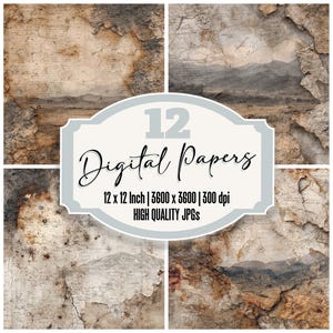 Paquete de 12 papeles digitales con textura de mapa de guerra, textura de suelo y horizonte, fondos desgastados, JPG de alta calidad, crestas de montaña