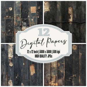 12x Sunken Cargo Drift Junk Journal Paper Nautical Grunge Digital Paper Pack Legno invecchiato JPG di alta qualità Sfondi marittimi